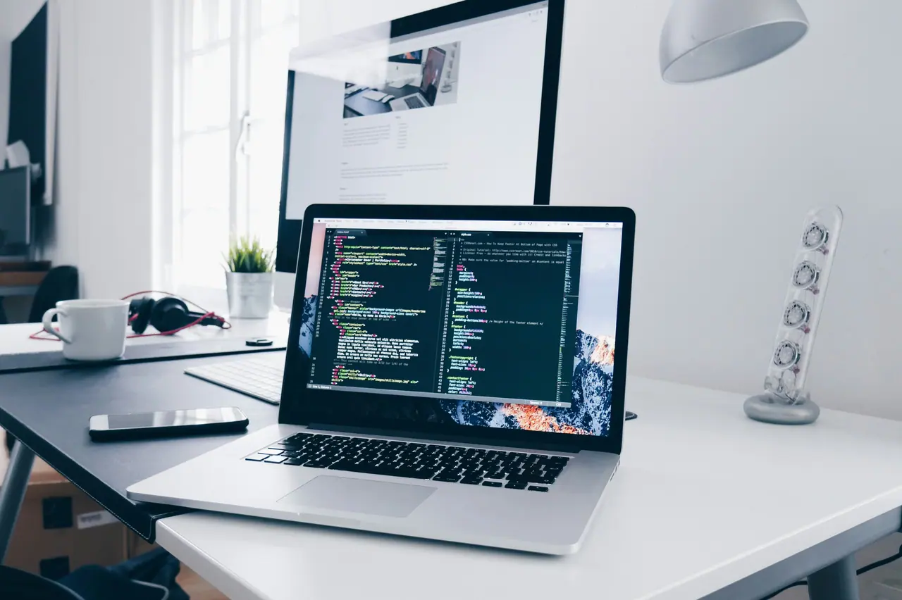 Écran de code lors du développement d'une application